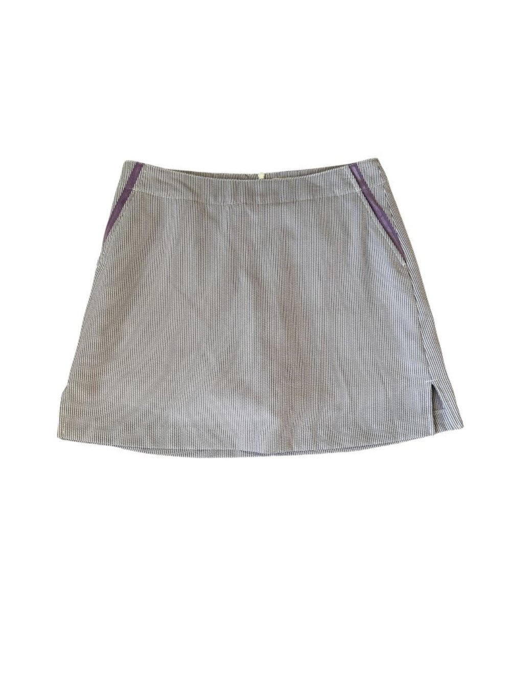 Lady Hagen women's purple and white textured mini skort with pockets size 6